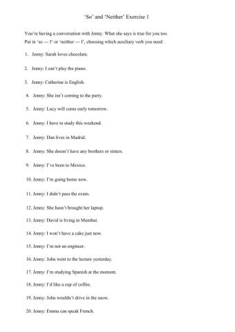 So do I- Neither do I