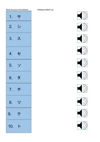 Katakana second 10