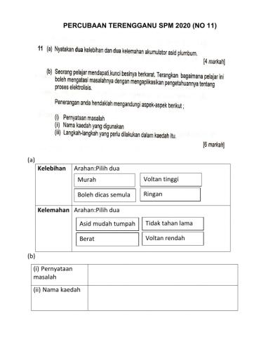 Soalan Percubaan SPM Terengganu 2020 (Bahagian C: No 11)