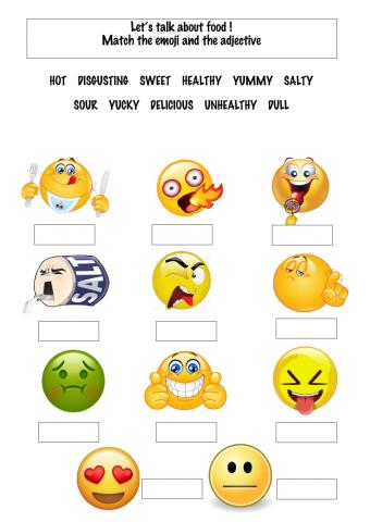 Adjectives to talk about food