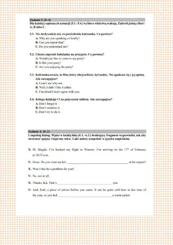 Reagowanie Egzamin ósmoklasisty