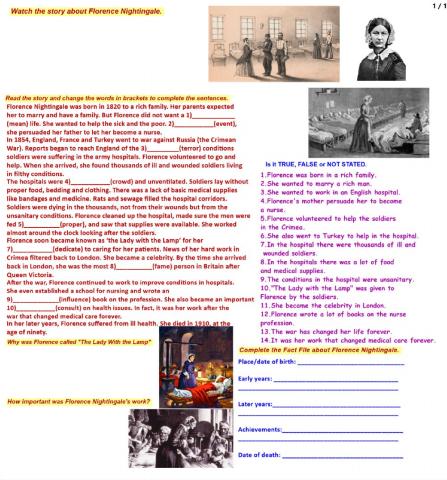 Florence Nightingale - The Lady with the Lamp.