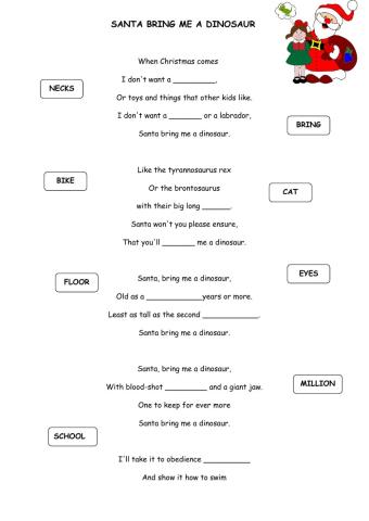 Santa bring me a dinosaur