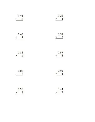 Multiplying Integers and Hundredths