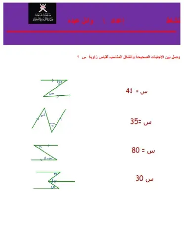 الزوايا المتبادلة