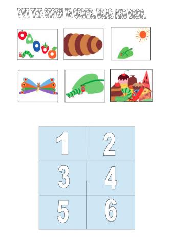 Drag and drop Very Hungry Caterpillar