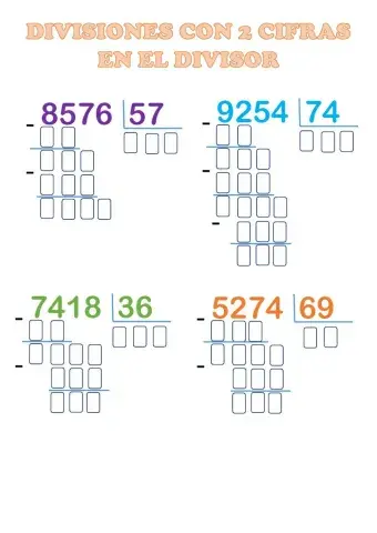 Divisiones 2 cifras en el divisor