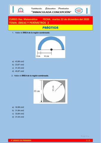 Áreas y perimetros 2