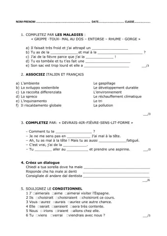 9-Parler de la santé et donner des conseils