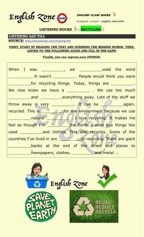 Listening Rocks  - Recycling