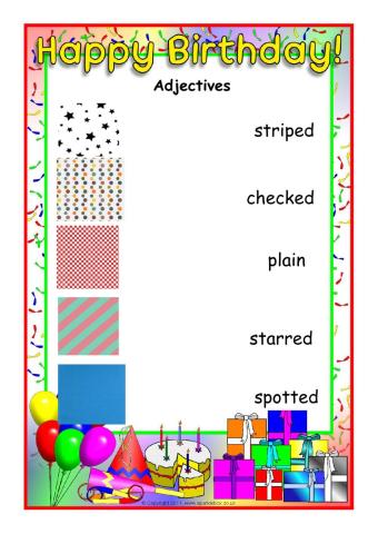 Adjectives patterns