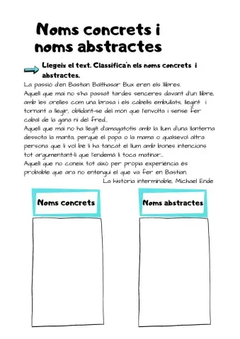 Noms concrets i noms abstractes