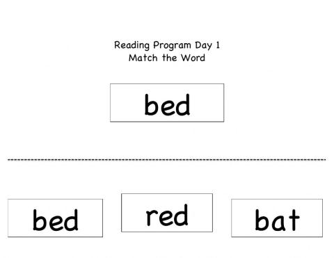 Matching word: bed