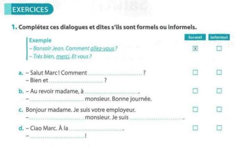 Les salutations - 01