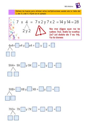 Multiplicar factorizando
