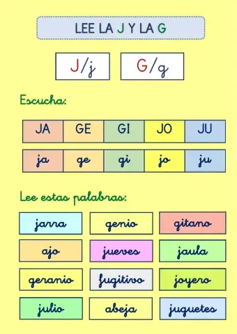 Lee la J y la G