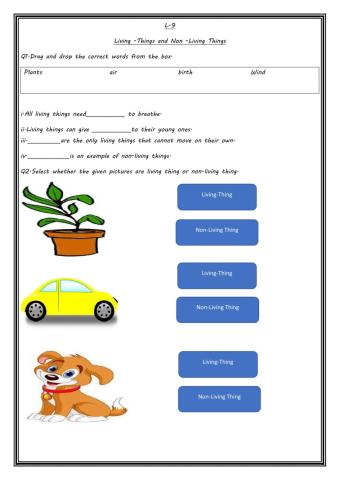 Living -things -Non-Living things