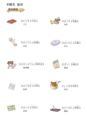 50音（促音ー単語）