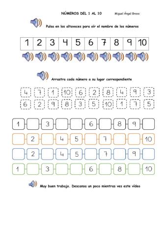 NÚMEROS 1 AL 10