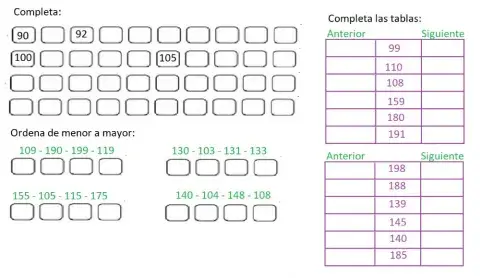 Ejercicios de matemáticas