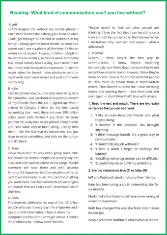 Reading and listening