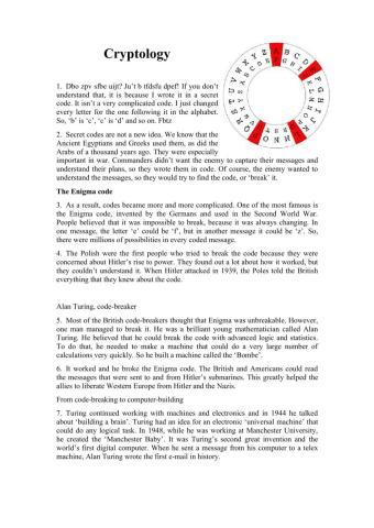 Cryptology Reading Comprehension