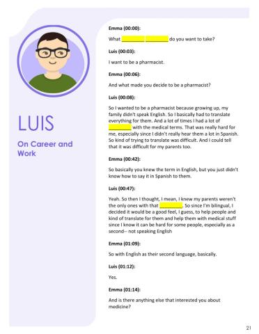 Luis Career and Work