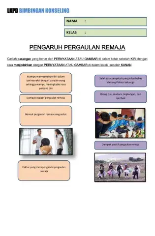 Lkpd bk pengaruh pergaulan remaja