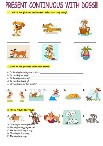 Dogs & Present Continuous