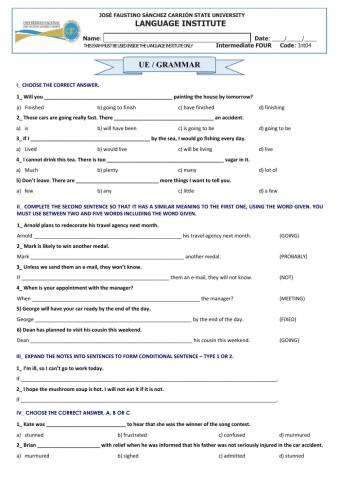 Intermediate 4 examination