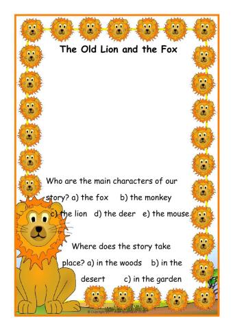 The old lion an the fox