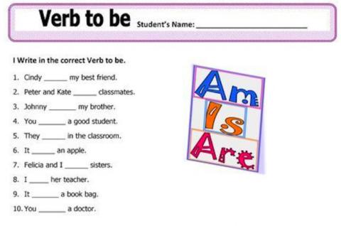Verb to be contractions 2