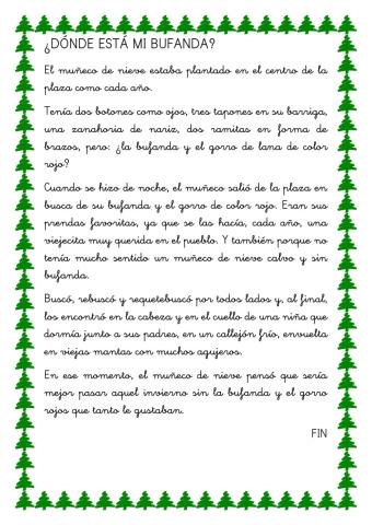 Escrito por navidad - ¿Dónde está mi bufanda?