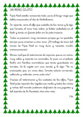 Escrito por navidad - El reno está cojo