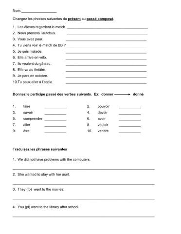 Passé Composé avec être et avoir...choisissez bien!