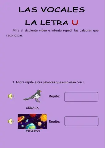 Las vocales - la u