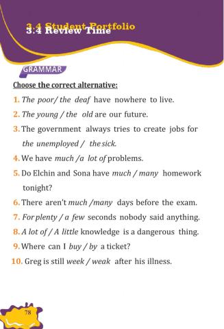 3.4 Student Portfolio: Task A Page 78