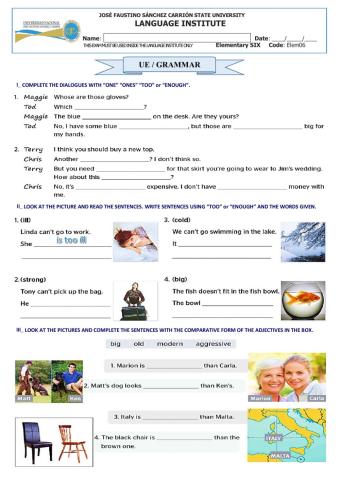 Final exam - elemental 6 - unit 7 & 8