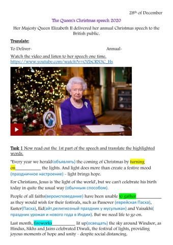 The Queen's Christmas Speech 2020