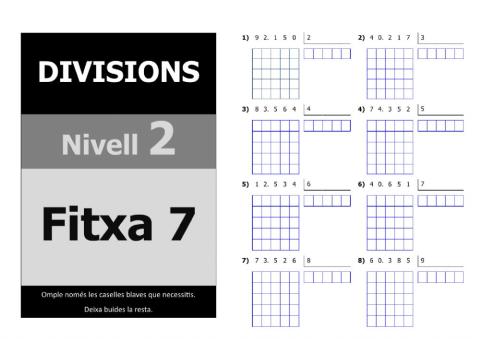 Divisions nivell 5 - 2n nivell - Fitxa 7