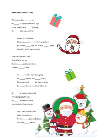 When Santa Claus was a Boy