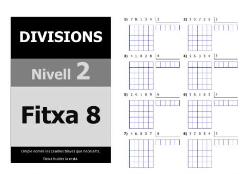 Divisions nivell 5 - 2n nivell - Fitxa 8