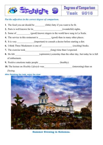 Spotlight 9 Task 9516