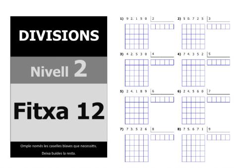 Divisions nivell 5 - 2n nivell - Fitxa 12