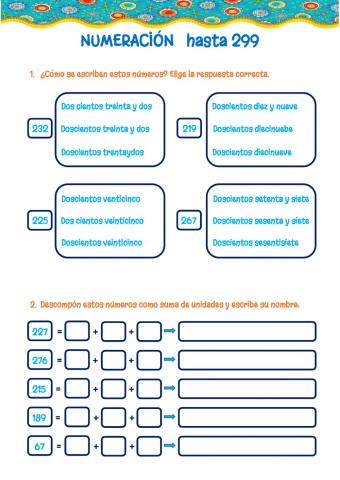 Numeración con centenas 3