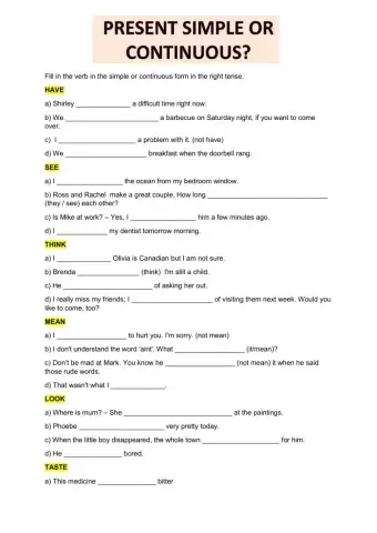 Present simple or P.Continuous Tense