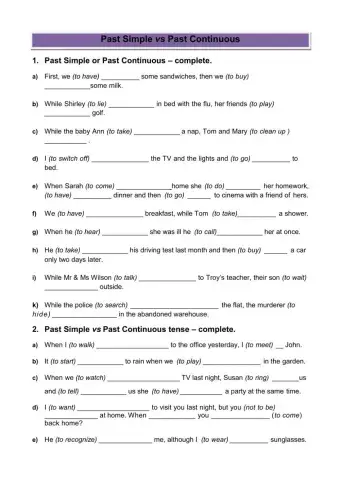 Past simple or Past Continuous tense