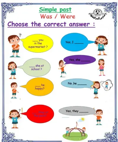 Past tense - was were