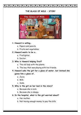 The glass of milk story