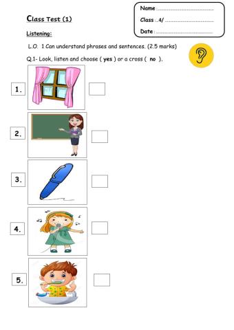 Listening and reading quiz